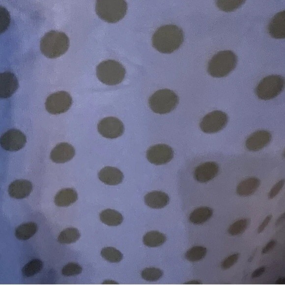 Navy and black mixed media polka dot top size small - Picture 6 of 8